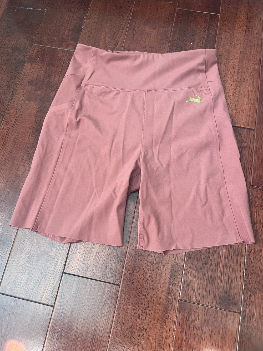 Tracksmith Dusty Rose High-Waist Bike Shorts